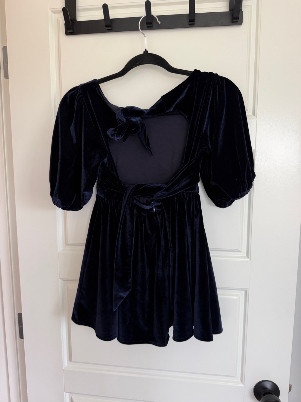 Bardot Junior Black Velvet Tie-Back Formal Dress - Picture 3 of 4